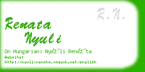 renata nyuli business card